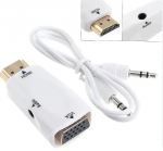 Fusion video signāla pārveidotājs HDMI uz VGA (+ audio), balts