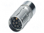 Connector: M17 | plug | ST | PIN: 9 | 60V | 3.6A,14A | shielded | IP67 | metal