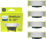 Philips OneBlade QP240/50 replacement blade, silver/light green, 4 pieces