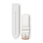 Strap Garmin  Quick Release Bands (20 mm)\nWhite italian leather, 18K rose gold PVD hardware