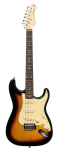 Stagg SES-30 SNB - gitara elektryczna SSS, paulownia, 21 prog&oacute;w, sunburst
