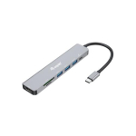 Equip Dock 7-1 USB-C->HDMI, 3xUSB-A, SD/TF, 100W USB-C 0.25m adapter