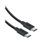 SBS USB-C kuni USB-C nailonkaabel 2m 240W Black