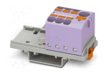 Splice terminal: rail | 32A | 800V | push-in | PA | 0.2&divide;6mm2 | W: 28.6mm
