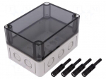 Enclosure: multipurpose | X: 94mm | Y: 130mm | Z: 81mm | TK PC | grey | IP66
