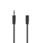 Cable iLike  Stereo audio kabelis 3 5mm male - 3 5mm female 2 0m melns