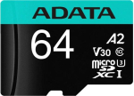 Memory cards ADATA 64GB Premier micro SDXC UHS-I + Adapter
