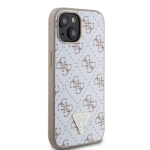 Back panel cover Guess Apple iPhone 15 4G Triangle Metal Logo White