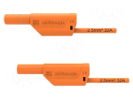 Test lead: single | 32A | banana plug 4mm,both sides | Urated: 1kV
