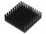 Heatsink: extruded | grilled | BGA | black | L: 42.5mm | W: 42.5mm