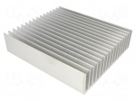 Heatsink: extruded | grilled | L: 220mm | W: 190.5mm | H: 50mm | aluminium