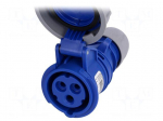 Connector: AC supply | socket | female | 16A | 230VAC | IEC 60309 | IP67