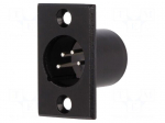 Socket | XLR | male | PIN: 4 | for panel mounting,screw | soldering