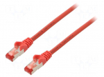 Patch cord | S/FTP | 6 | stranded | Cu | LSZH | red | 5m | halogen free