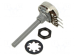 Potentiometer: shaft | single turn | 1k&Omega; | &plusmn;20% | 0.25W | linear | 4mm