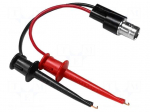 Test lead | 60VDC | 2x hook clip-on probe-BNC female plug | Z: 50&Omega;