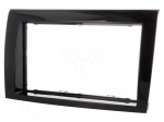 Radio mounting frame | Fiat | 2 DIN | black gloss