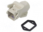 Enclosure: for HDC connectors | size D3A | with latch | straight