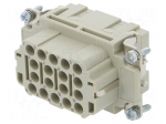 Connector: rectangular | female | EPIC H-EE | PIN: 18 | 18+PE | 16A | 500V