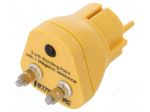 Earthing plug | ESD | Features: M5 screw x2 | 1M&Omega; | Plug: EU