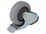 Transport wheel | &Oslash;: 100mm | W: 32mm | H: 128mm | torsional with lock