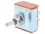 Switch: toggle | Pos: 3 | 4PDT | ON-OFF-ON | 20A/125VAC | S | -10&divide;70&deg;C