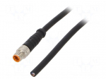 Cable: for sensors/automation | M8 | PIN: 4 | straight | 2m | plug | 60VDC