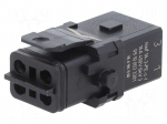 Connector: HDC | contact insert | female | Han&reg; 1A | PIN: 4 | 3P+PE
