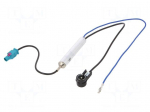 Cable | Fakra plug,ISO plug angled | angled,straight | 0.4m
