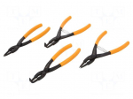 Tools set: pliers | for circlip | angular,straight | Ring: external