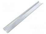 DIN rail | steel | zinc | L: 285mm | W: 35mm | TS35