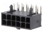 Socket | wire-board | male | Micro-Fit+ | 3mm | PIN: 12 | with contacts
