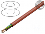 Wire: mains | HDGs | 3G4mm2 | Insulation: LSZH | Colour: red | Core: Cu