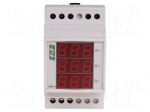 Ammeter | digital,mounting | 0&divide;20A | for DIN rail mounting | LED
