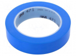 Tape: marking | blue | L: 33m | W: 25mm | Thk: 0.13mm | 2.5N/cm | 130%