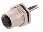 Connector: M12 | socket | PIN: 4 | female | 250V | straight | IP68 | cables