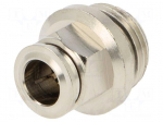 Push-in fitting | straight | -0.99&divide;20bar | nickel plated brass