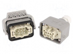 Connector: HDC | male + female | 16A | 500V | Han Kit | PIN: 6 | 6+PE | M20