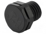 Pressure compensation device | IP69 | black | Thread: M12 | Pitch: 1.5