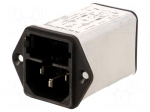 Connector: AC supply | socket | male | 10A | 250VAC | C14 (E) | KFA