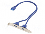 Adapter | IDE 20pin female,USB A socket x2 | 0.45m | Cablexpert