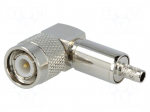 Connector: TNC | plug | male | 500V | angled 90&deg; | 50&Omega; | crimped | POM