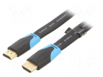 Cable | HDMI plug,both sides | PVC | HDMI 2.0 | 5m | black | 30AWG