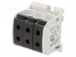 Splice terminal: rail | STB | 150A | 1kV | screw terminal | black | 50mm2