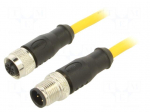 Cable: for sensors/automation | M12 | PIN: 4 | 5m | plug | 250VDC | 250VAC