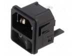 Connector: AC supply | socket | male | power supply | 15A | 250VAC | DC11