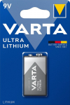 Aku 9V Varta Ultra Lithium Lithium E-plokk 6122 6LR61/6F22/9V pakendis 1 tk.