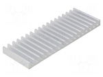 Heatsink: extruded | L: 50mm | W: 140mm | H: 10mm | aluminium | raw