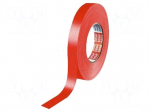 Tape: duct | W: 19mm | L: 50m | Thk: 0.31mm | red | natural caoutchouc