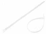 Cable tie | L: 250mm | W: 7.2mm | natural | polyamide | 100pcs | UL94V-2